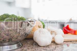 Fresh vegetables on the counter