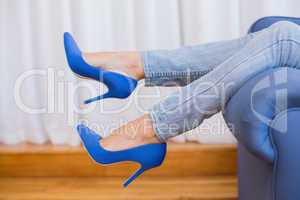Womans legs in high heels