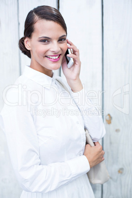 Pretty woman on the phone