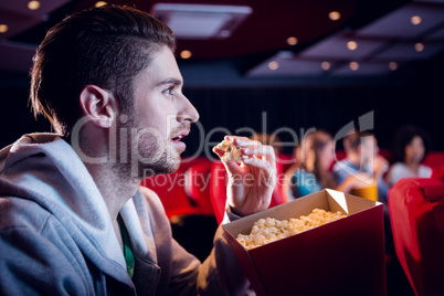 People watching a film