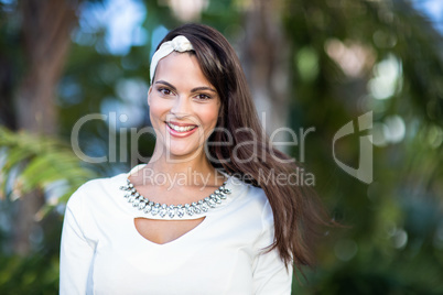 Beautiful woman smiling at camera