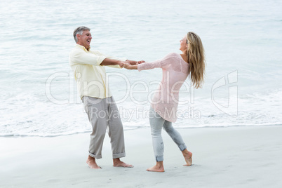 Happy couple having fun together