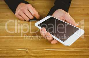 Businesswoman using her tablet pc