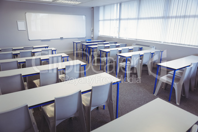 Empty classroom in the college