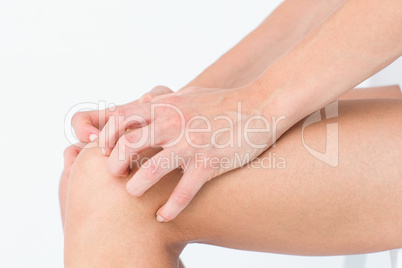 Woman with knee pain