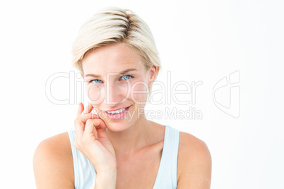 Smiling woman looking at camera