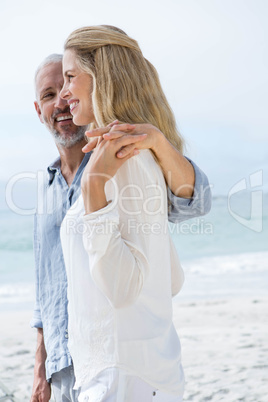 Happy couple holding hands