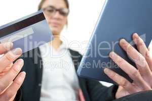 Businesswoman using a tablet pc