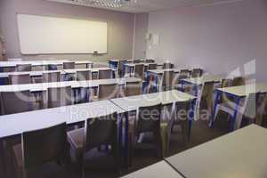Empty classroom in the college