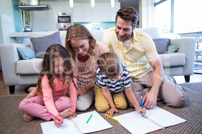 Happy family spending time together