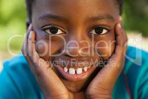 Little boy smiling at camera