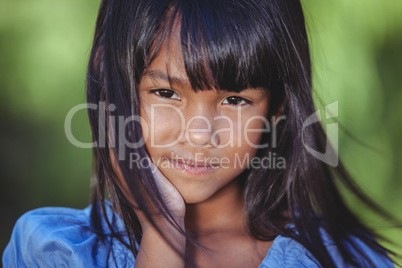 Cute little girl in the park