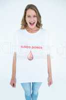 Smiling blood donor