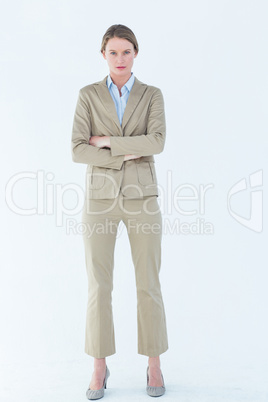 Businesswoman in suit looking at camera