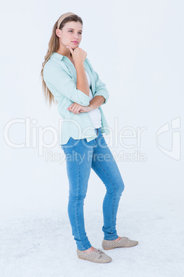 Thoughtful pretty hipster Thoughtful pretty hipster
