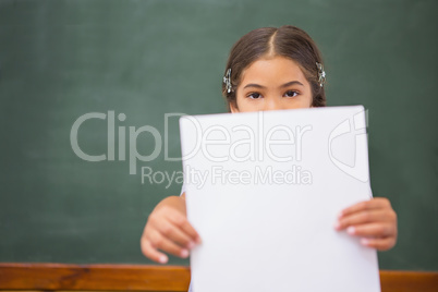Pupil showing paper