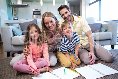 Happy family spending time together