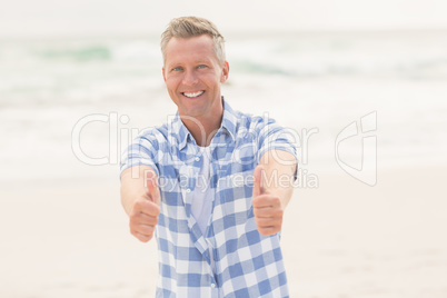 Casual man smiling at camera