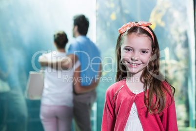 Little girl smiling at camera