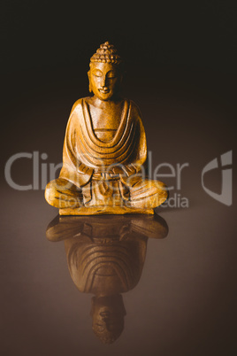 Wooden buddha statue