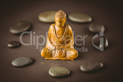 Buddha statue with stone circle