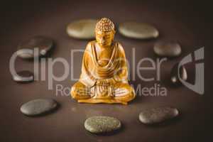 Buddha statue with stone circle