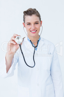 Doctor holding stethoscope