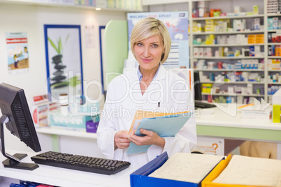 Pharmacist files documents