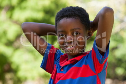 Cute little boy smiling at camera