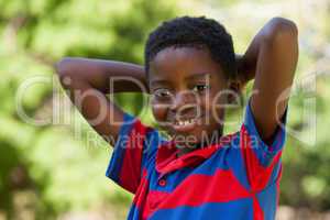 Cute little boy smiling at camera