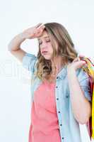 Woman holding some shopping bags