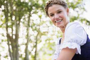 Pretty oktoberfest girl in the park