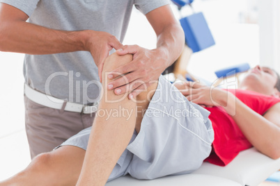 Man having knee massage