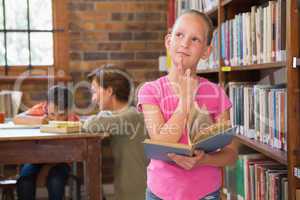 Thoughtful pupil at library