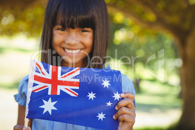 Cute little girl with australian flag