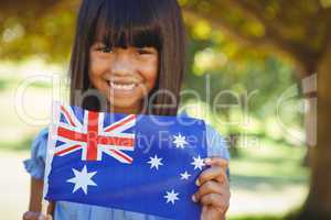 Cute little girl with australian flag