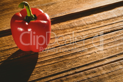 Red pepper on chopping board