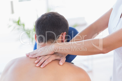 Man having back massage Man having back massage