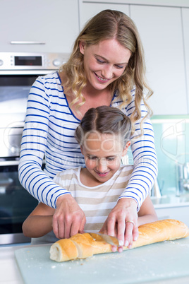 Happy family preparing lunch together