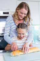 Happy family preparing lunch together