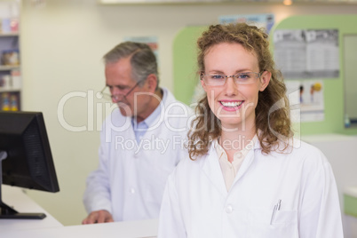 Pharmacist smiling at camera