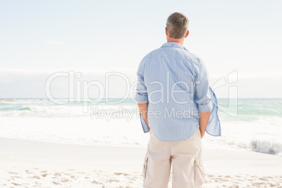 Man looking out to sea