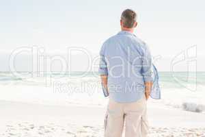 Man looking out to sea