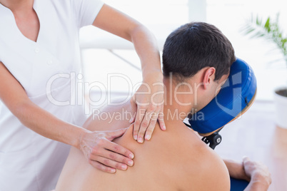 Man having back massage Man having back massage