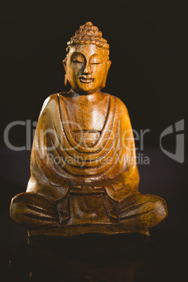 Wooden buddha statue