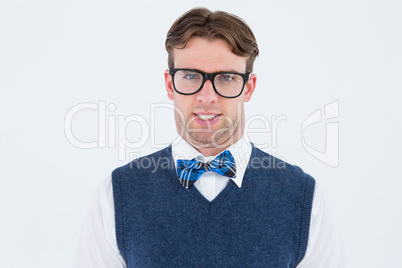 Geeky hipster looking at camera Geeky hipster looking at camera