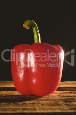 Red pepper on chopping board