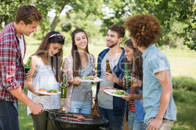 Hipsters have lunch and beers