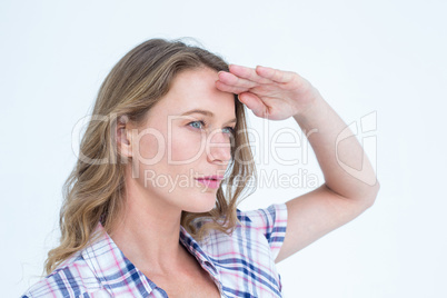 Pretty hipster looking away