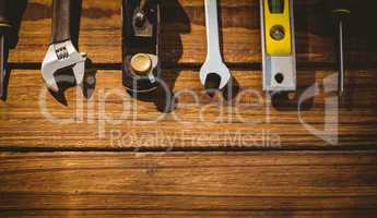 DIY tools laid out on table